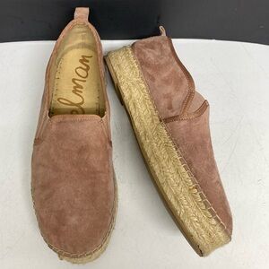 SAM EDELMAN CARRIN Dust Pink Suede Espadrille